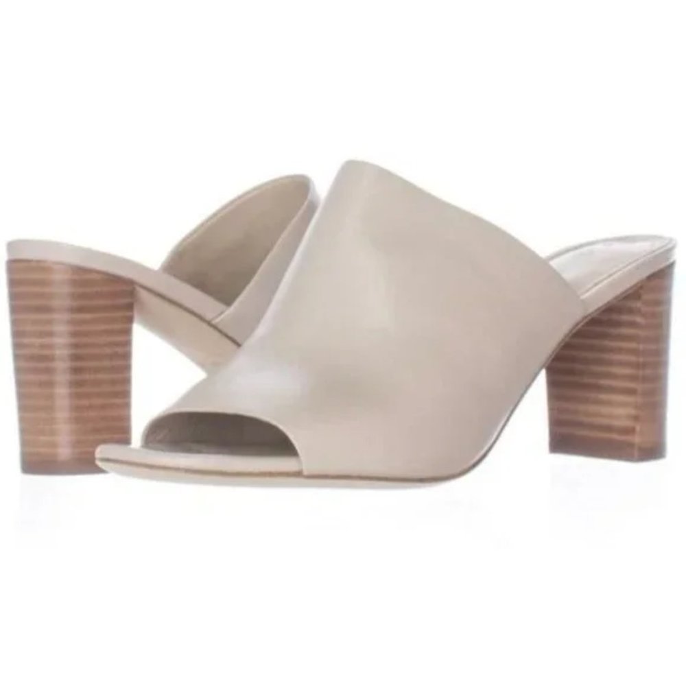 VIA SPIGA Women's WYNOLA Peep Toe Slide Mule Sandals